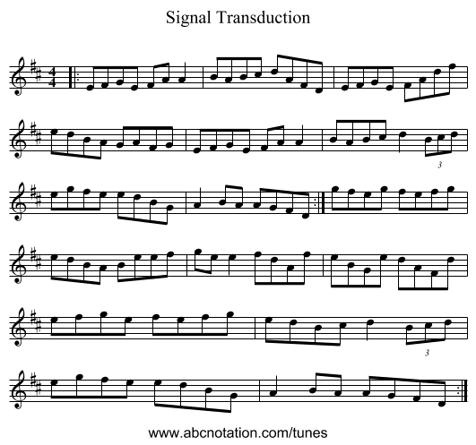 Signal Transduction - staff notation