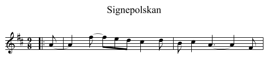 Signepolskan - staff notation