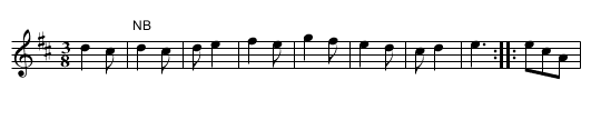 Sigr. Geminianis minuet with his Graces - staff notation