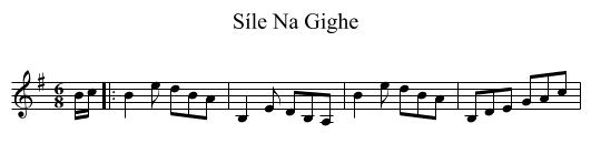 Síle Na Gighe - staff notation