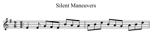 Silent Maneuvers - staff notation