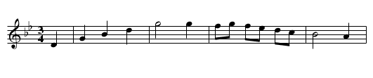 Silkesvalsen (the Silken Waltz) - staff notation
