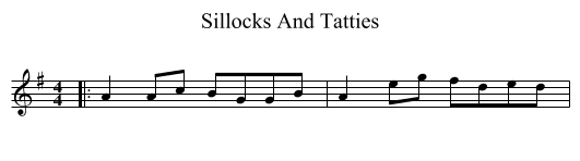 Sillocks And Tatties - staff notation