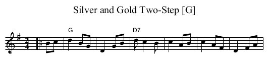 Silver and Gold Two-Step [G] - staff notation