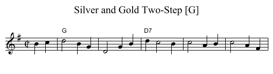 Silver and Gold Two-Step [G] - staff notation