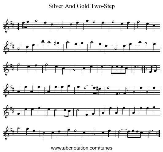 Silver And Gold Two-Step - staff notation