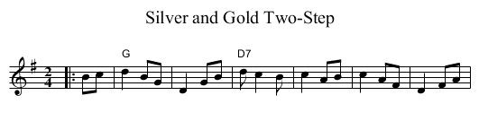 Silver and Gold Two-Step - staff notation