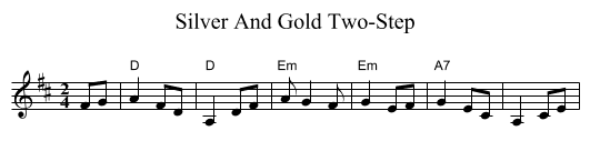 Silver And Gold Two-Step - staff notation