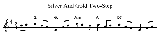 Silver And Gold Two-Step - staff notation