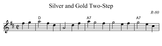 Silver and Gold Two-Step - staff notation