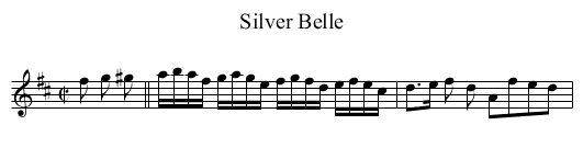 Silver Belle - staff notation