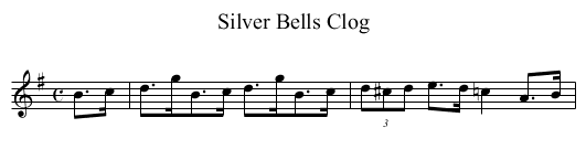 Silver Bells Clog - staff notation