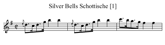 Silver Bells Schottische [1] - staff notation