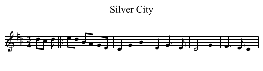 Silver City - staff notation