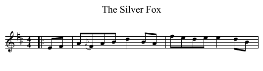 Silver Fox, The  - staff notation