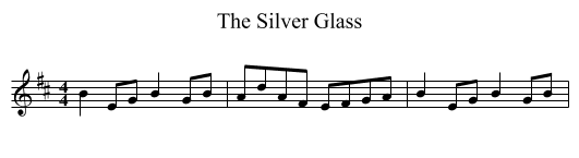 Silver Glass, The  - staff notation