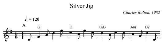 Silver Jig - staff notation