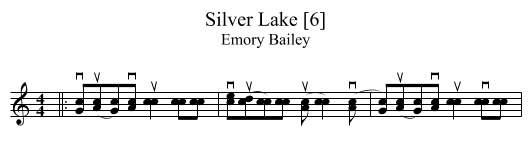 Silver Lake [6] - staff notation