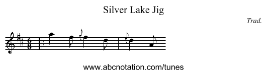 Silver Lake Jig - staff notation