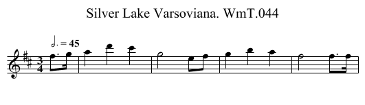 Silver Lake Varsoviana. WmT.044 - staff notation