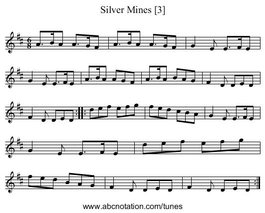 Silver Mines [3] - staff notation