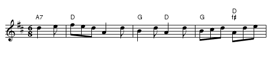 Silver Roses For June - staff notation