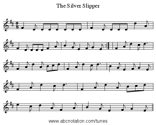 Silver Slipper, The - staff notation