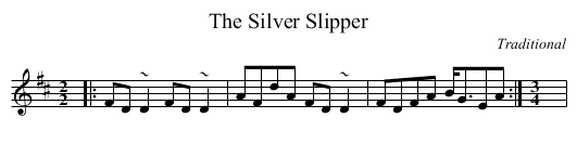 Silver Slipper, The  - staff notation