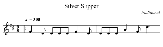Silver Slipper - staff notation