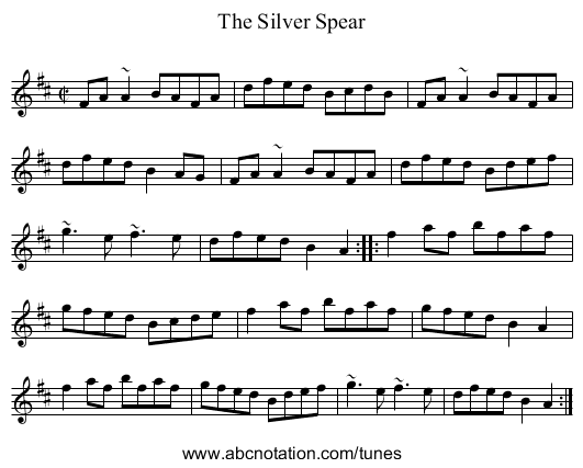 Silver Spear, The - staff notation