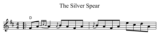 Silver Spear, The  - staff notation