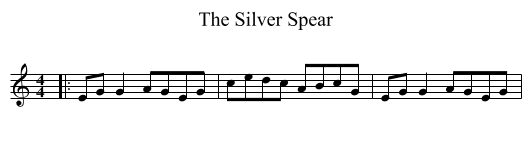 Silver Spear, The  - staff notation