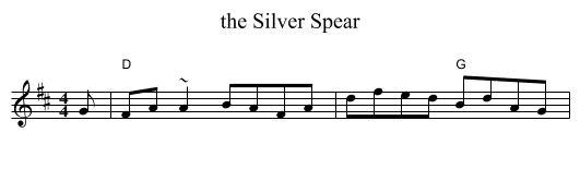 Silver Spear, the  - staff notation