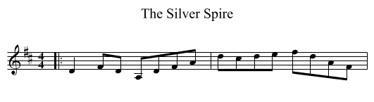 Silver Spire, The  - staff notation