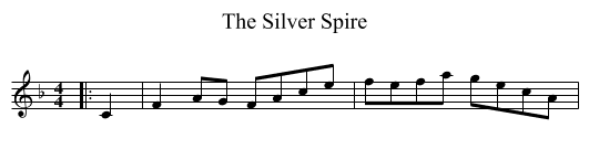 Silver Spire, The  - staff notation
