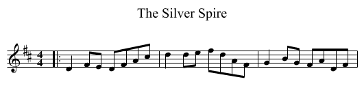 Silver Spire, The  - staff notation