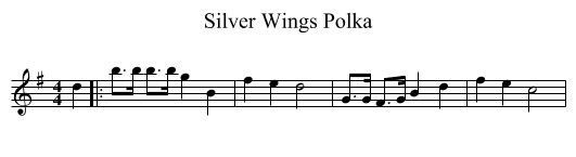 Silver Wings Polka - staff notation