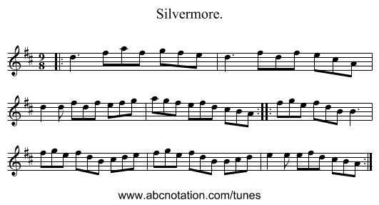 Silvermore. - staff notation