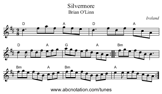 Silvermore - staff notation