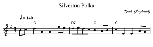 Silverton Polka - staff notation