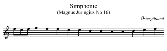 Simphonie - staff notation