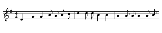 Simple Gifts - staff notation