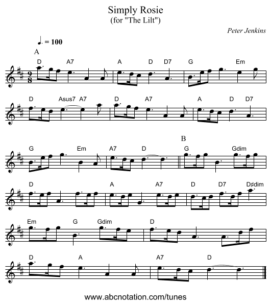 Simply Rosie - staff notation