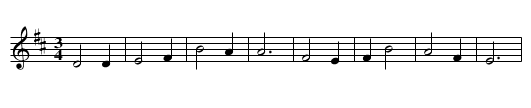 Sine Bhan - staff notation
