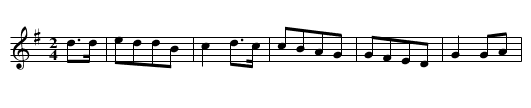 Singing the Travels - staff notation