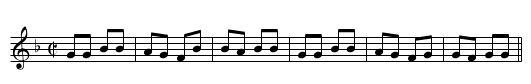 Single Branle - staff notation