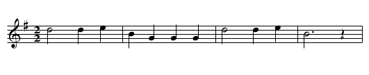 Single Girl - staff notation