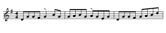 Single Reel in G - staff notation