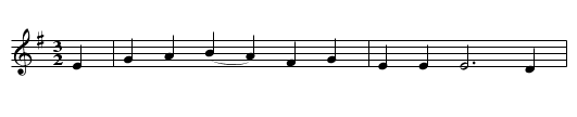 Single Sailor - staff notation