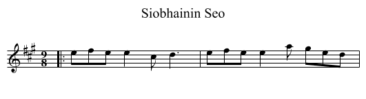Siobhainin Seo - staff notation